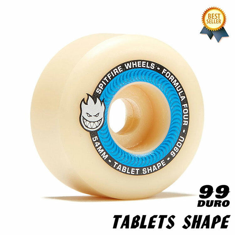 12/21(木) 54mm 再入荷 /  SPITFIRE (スピットファイヤー) FORMULA FOUR TABLETS NATURAL 99DURO 51mm 52mm 53mm 54mm 55mm WHEEL スピットファイアー スピットファイア スケートボード スケボー ウィール F4 タブレット 99A 