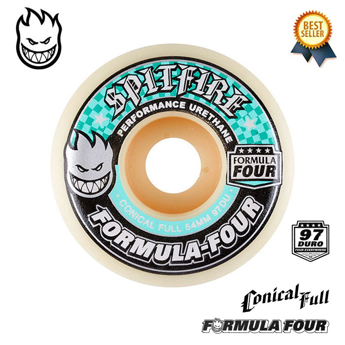 2/9(日) 56/58mm 再入荷 / 【正規輸入品】 SPITFIRE WHEELS (スピットファイヤー) FORMULA FOUR CONICAL FULL 97DURO 54mm 56mm 58mm Spitfire f4 スピットファイア スピットファイアー ウィール スピットファイヤーウィール スケートボード スケボー 【送料無料】