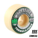  SPITFIRE (スピットファイヤー) FORMULA FOUR CONICAL NATURAL/GREEN PRINT 101DURO 51mm 52mm 53mm 54mm 56mm WHEEL スケートボード スケボー スピットファイアー ウィール F4 コニカル 101A 