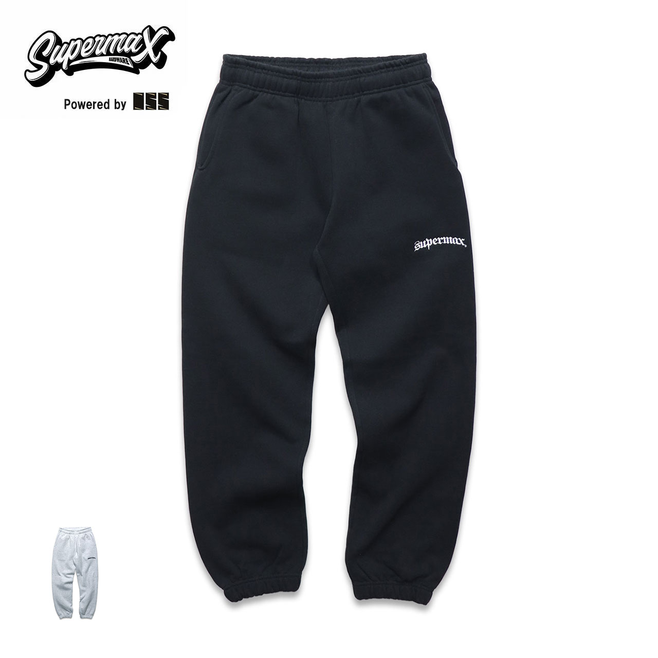 055 (LINKAGE) Supermax 92 OG Logo Sweatpant スーパーマックス ストリート スウェット パンツ スウェットパンツ メンズ 裏起毛 ブランド 12 オンス 厚手 ストレート ヘビーウェイト グレーメンズ バックポケット プリント 【送料無料 / サイズ交換無料対象商品】