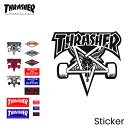 【正規輸入品】 THRASHER (スラッシャー) Sticker スラッシャー スケボー ブランド ステッカー スーツケース 車 おしゃれ オシャレ ロゴ バ...