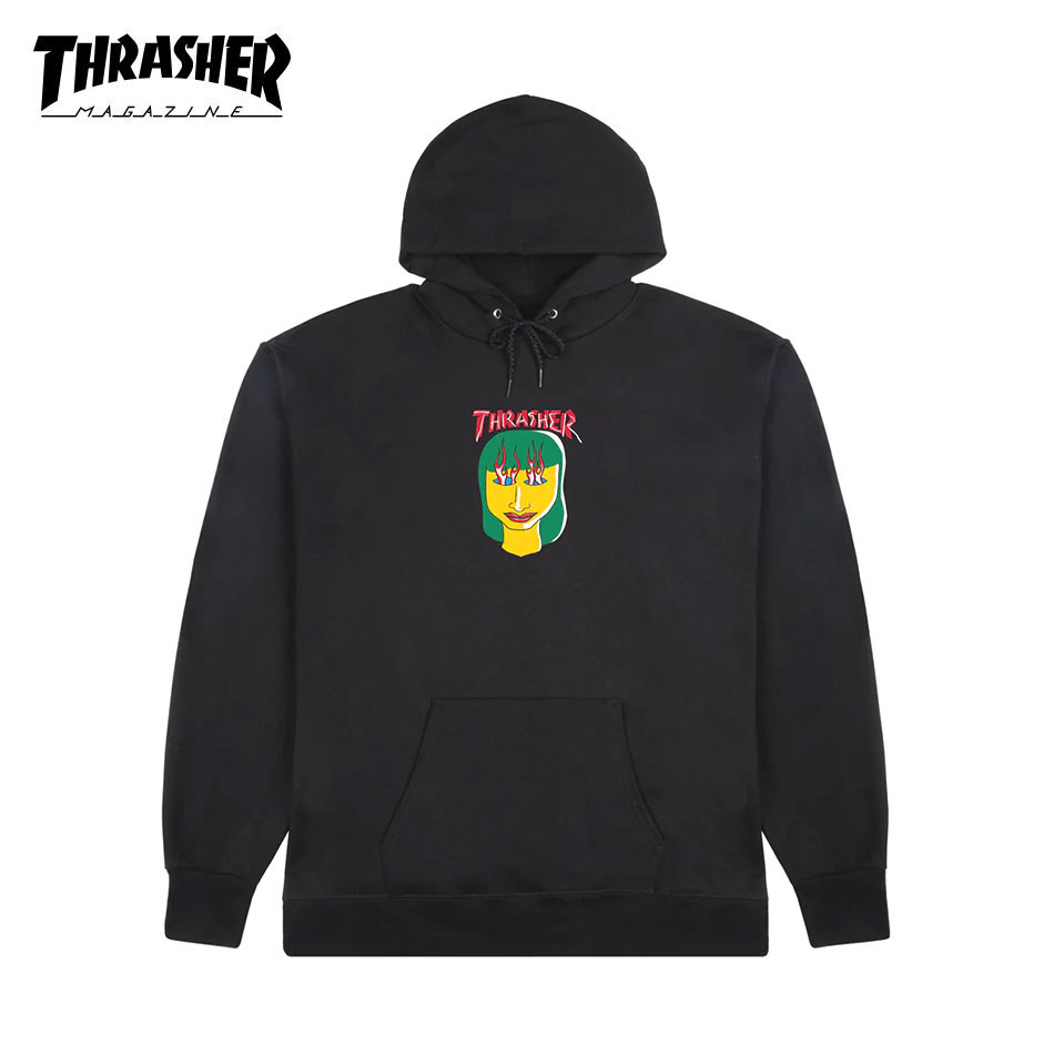 【正規輸入品】 THRASHER (スラッシャー) Talk Shit Hoodie スラッシャー パーカー メンズ 起毛 ブランド 裏起毛 黒 プルオーバー マークゴンザレス M L XL LL 【送料無料】【あす楽対応】 1