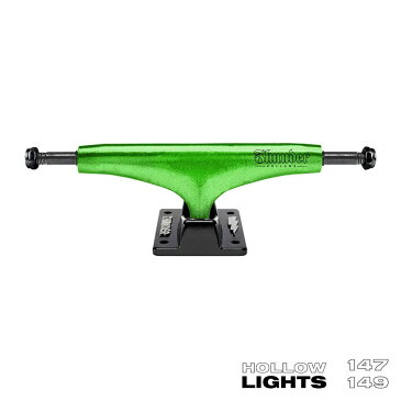 THUNDER TRUCKS (サンダートラック) METALLIC SCRIPT HOLLOW LIGHTS GREEN HI 147 149 スケートボード スケボー トラック ハイ ホローライト 軽量 グリーン 2個1セット 【送料無料】【あす楽対応】