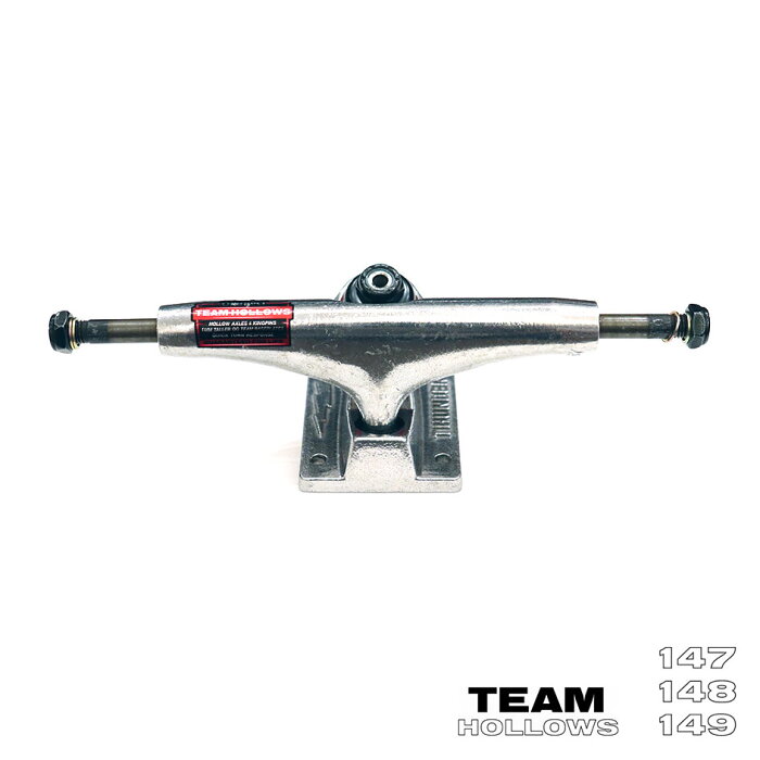 THUNDER TRUCKS (サンダートラック) TEAM HOLLOWS POLISHED HI 147 148 149 スケートボード スケボー トラック ハイ ホロー 軽量 シルバー 2個1セット 【送料無料】【あす楽対応】