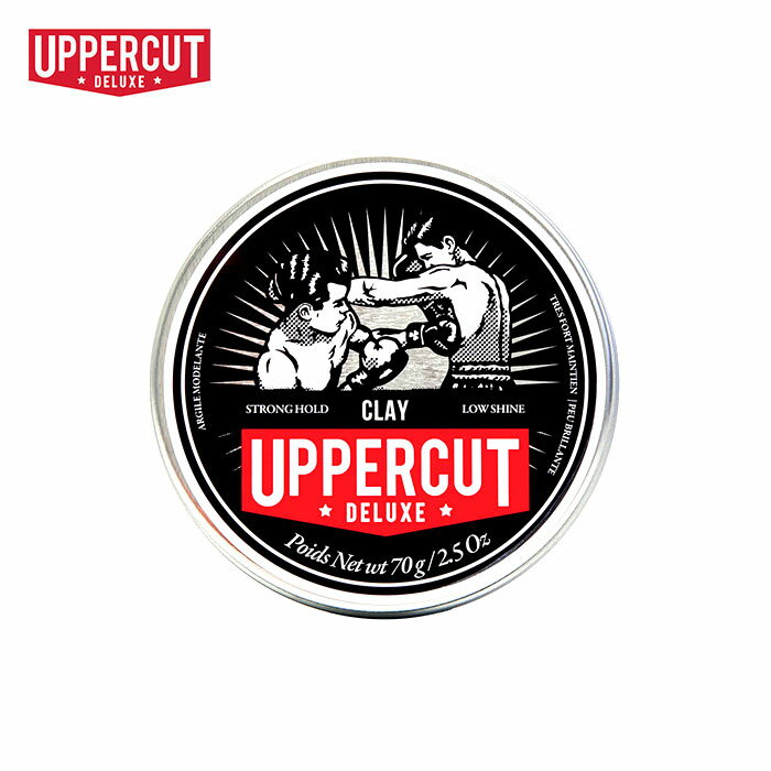 5/4(土) 再入荷 / 日本再上陸 / 【正規輸入品】 UPPERCUT DELUXE (アッパーカットデラックス) CLAY 70g アッパーカット ポマード 水性 整髪料 メンズ ヘアー ワックス ハード 男性用 整髪剤 水性ポマード バーバー いい 匂い クレイ マット 【あす楽対応】