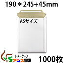 厚紙封筒 ビジネスレターケース A5対応 1000枚入 【EMS-A5】 (高24.5CM 幅19CM) コートボール 約300g/ 梱包 袋 A5 超厚手 梱...