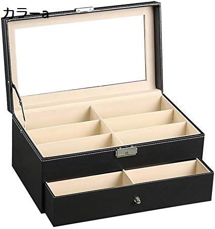 ジュエリーボックス 人気な 12位 眼鏡収納ボックス 木製 二層 腕時計ケース 宝石箱 展示用 ジュエリーボックス