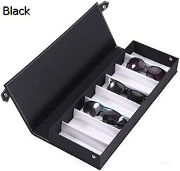 メガネ サングラス 収納ケース ボックス アイディスプレイスタンドメガネ収納ボックス防塵メガネディスプレイボックスサングラス 眼鏡 ボックス (色 : Black, Size : 48x17x6cm)