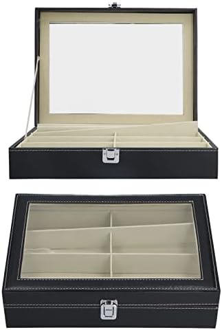 サングラス収納ボックス メガネディスプレイケース 8個のメガネを収納 眼鏡 窓 メガネフレーム フィットサングラス 腕時計