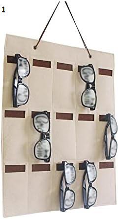 サングラス収納ラック 15スロットフェルト眼鏡スタンドホルダー用サングラスメガネ収納ディスプレイ吊りバッグウォールポケット収納ボックスオーガナイザー 眼鏡ディスプレイスタンド