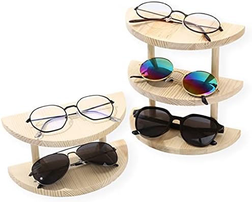 無垢材眼鏡サングラスディスプレイラックオーガナイザーボックス眼鏡ラックホルダー収納トレイ店舗展示プレゼンテーションショーケース家の装飾 (サイズ : L) (マルチカラー)
