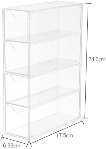 メガネケース メガネ収納 ボックス 8本収納 引き出し式 アクリル メガネ収納ケース 8本用 サングラス収納 老眼鏡収納 コレクション ケース クリア 透明 スリム スタンド型 おしゃれ-クリア||F(2個セット) コンパクト 大人用 学生