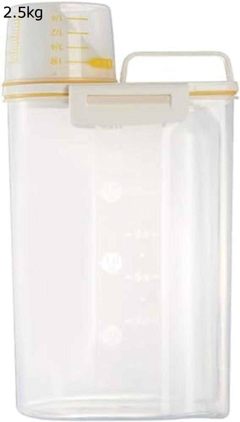 密閉 米びつ 2.5kg システムキッチン用 お米 袋のまま ストック 収納 透明