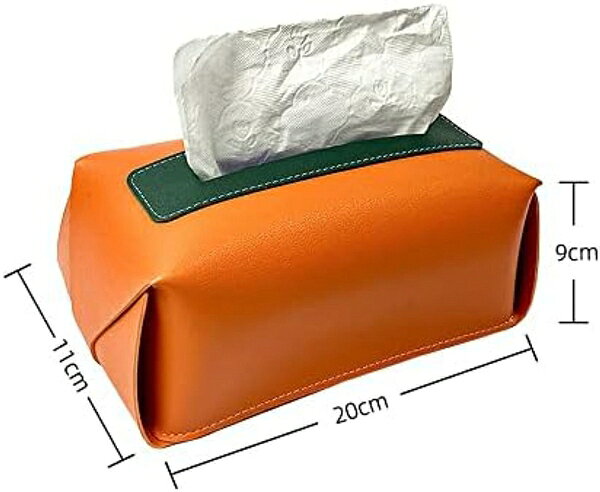 レトロ パッチワーク Puレザー ティッシュボックス カバー ホーム ペーパータオル 収納ホルダー 折りたたみ式 防水 車ハンガブルナプキンコン テナケース [2]
