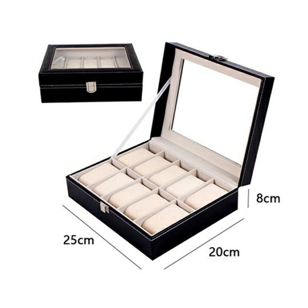 腕時計収納ケース　10本用　コレクションケース　腕時計収納ボックス　ウォッチケース　PUレザー　高級　アクセサリー　時計保管