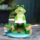 置物 玄関 モダン 部屋 オブジェ 動物 かえる かわいい ナチュラル アニマル雑貨 インテリアオブジェ 装飾品 彼女 彼氏 レジン マスコット 結婚祝い グリーン 本を読んでいるカエル 幸福 贈り物 ゼントルームの装飾 B ガーデンオーナメント(3)