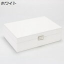 ジュエリーボックス アクセサリーケース 大容量 2層 鍵付き ホワイト ピアス ネックレス 指輪置き リング 宝石箱 小物入れ ジュエリーケース 防塵 プレゼン...