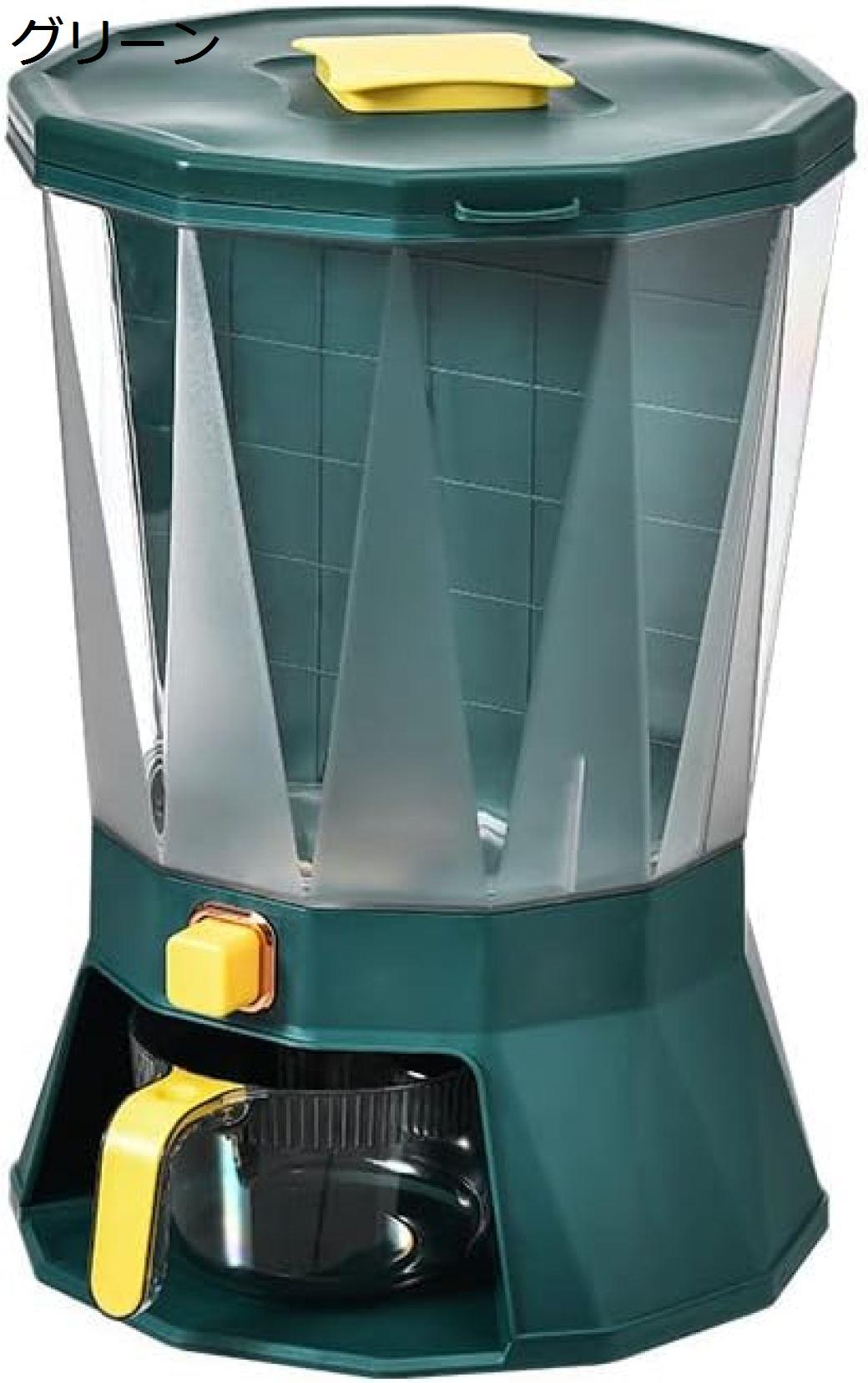 米びつ ライスストッカー 自動米桶 回転分類米バケツ 密閉性 防湿 大容量 貯蔵容器 こめびつ 収納 食品 水洗いできてお手入れ簡単 シール 防虫 家庭用 防湿 気密ジャー付き家庭用防湿防虫プラスチック米貯蔵バケツ 計量カップ付き