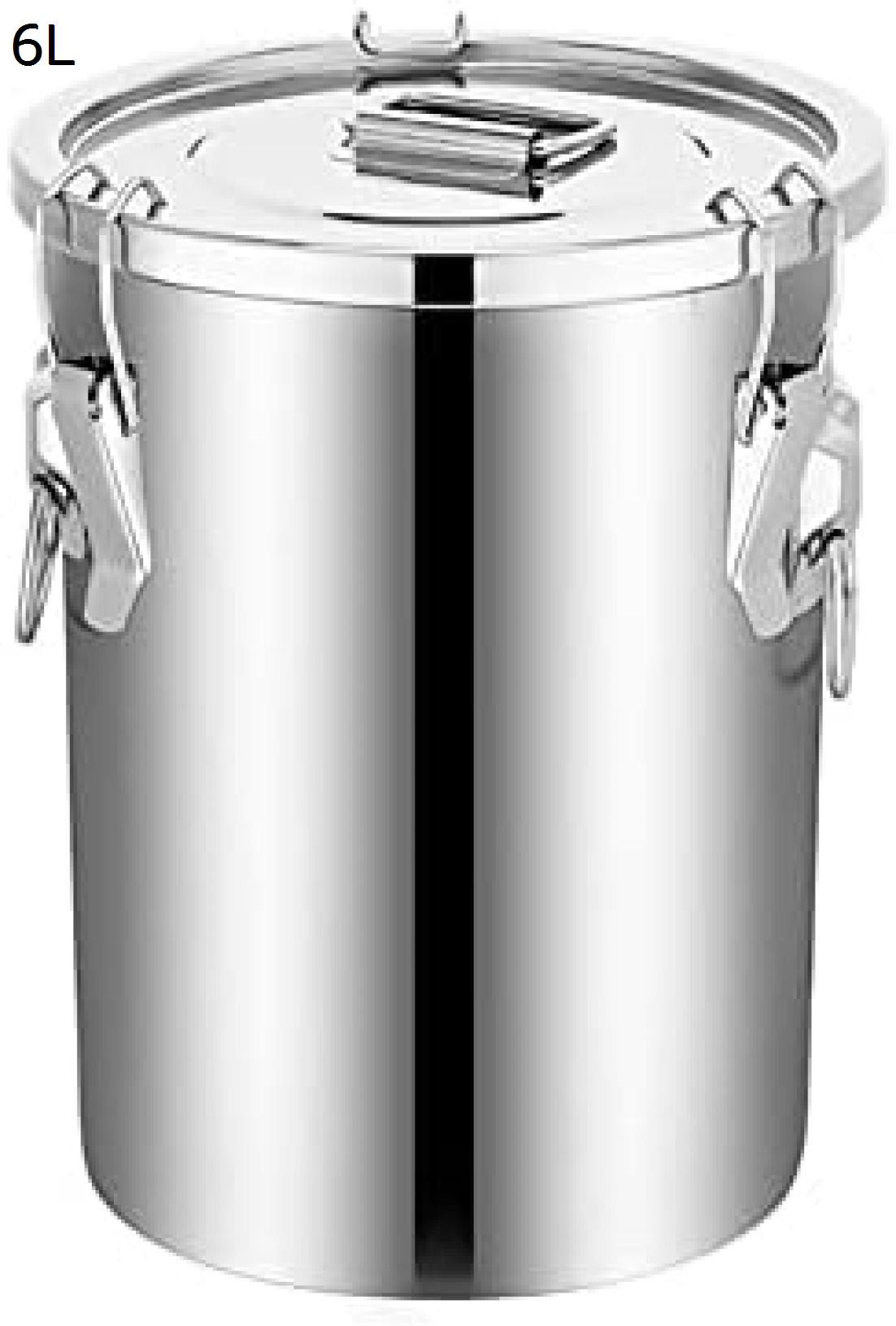 米びつ ステンレス鋼 米バレル 保存容器 密閉食品 蓋付き キッチン収納 防虫 防湿 密閉米びつ 牛乳バレル 清潔便利 密閉米貯蔵ボックス キッチン用品 シルバー