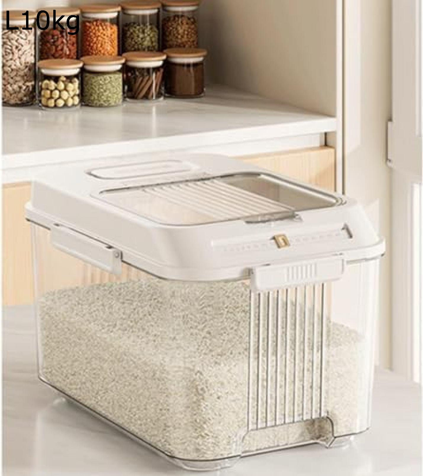 米びつ 密閉米びつ 10/5kg 大容量 密閉 フードストッカー 計量米びつ クリア 密閉 防虫 省スペース 残量見える ライスストッカー 湿気防止 お米保存容器 洗える グッドロックコンテナ 家庭用貯蔵