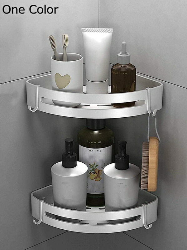 1個 プレーン 壁掛け式収納ラック 歯ブラシホルダー 洗面所 収納 歯ブラシスタンド石鹸置き ソープディッシュ せっけんおき 石鹸おき収納 棚 ラック 洗面所 収納 お風呂 ラック シャワーラック シャワーラック 浴室 ラック