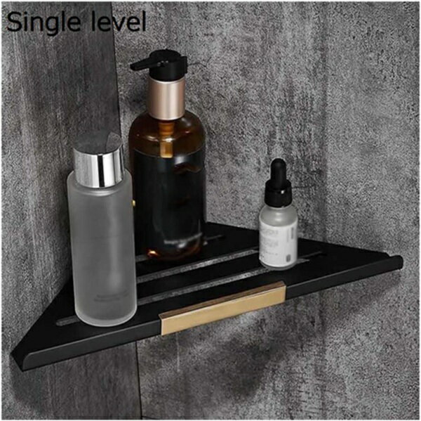 浴室用ラック コーナー三角 バスルーム ステンレス シャワーラック 強力粘着固定 石鹸置き お風呂の壁に 水切り 風呂場 洗面所 収納壁掛け棚