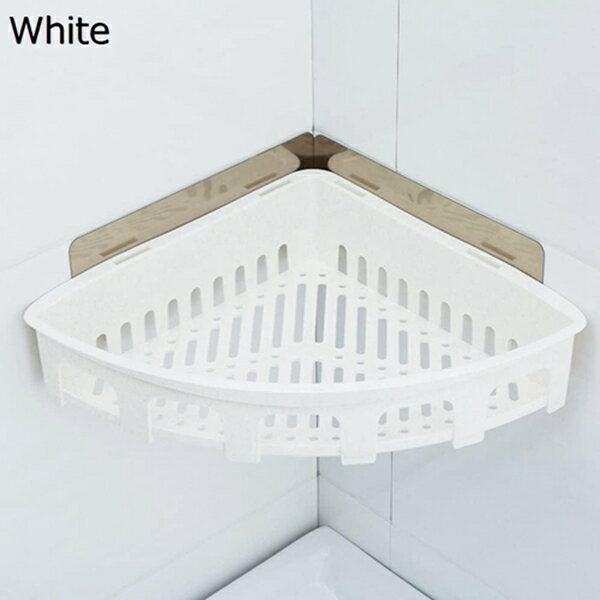 浴室用ラック コーナー三角 バスルーム ステンレス シャワーラック 強力粘着固定 石鹸置き お風呂の壁に 水切り 風呂場 洗面所 収納壁掛け棚