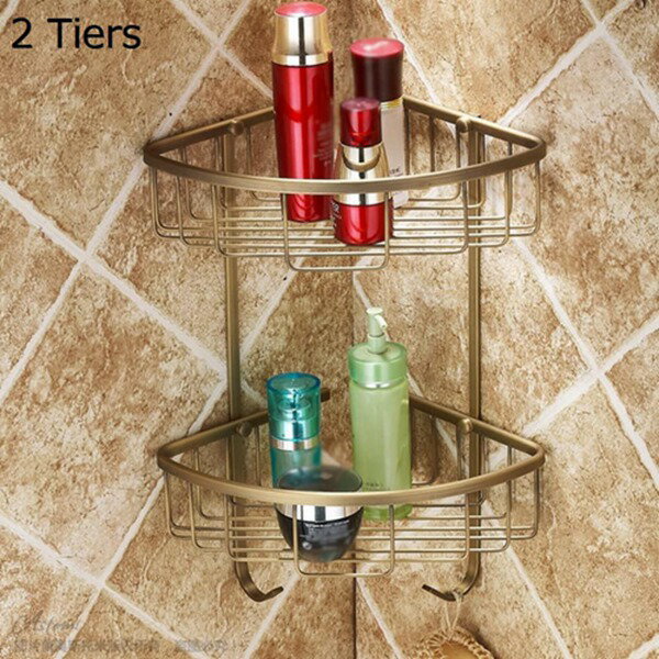 浴室用ラック コーナー三角 バスルーム ステンレス シャワーラック 強力粘着固定 石鹸置き お風呂の壁に 水切り 風呂場 洗面所 収納壁掛け棚