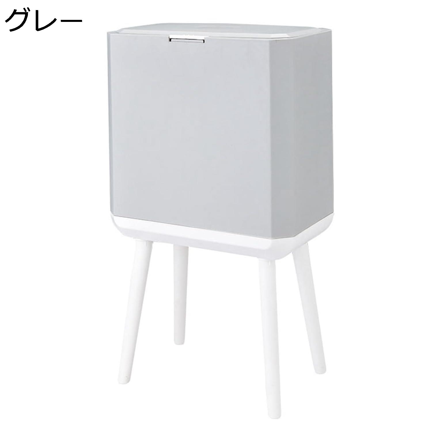 ゴミ箱 ふた付き 18L ダストボックス 角型 プッシュ式 ごみ箱 スリム おしゃれ 抗菌 消臭 密閉 音無し 部屋 キッチン リビングルーム トイレ 浴室 オフィス用 プラスチック ホワイト