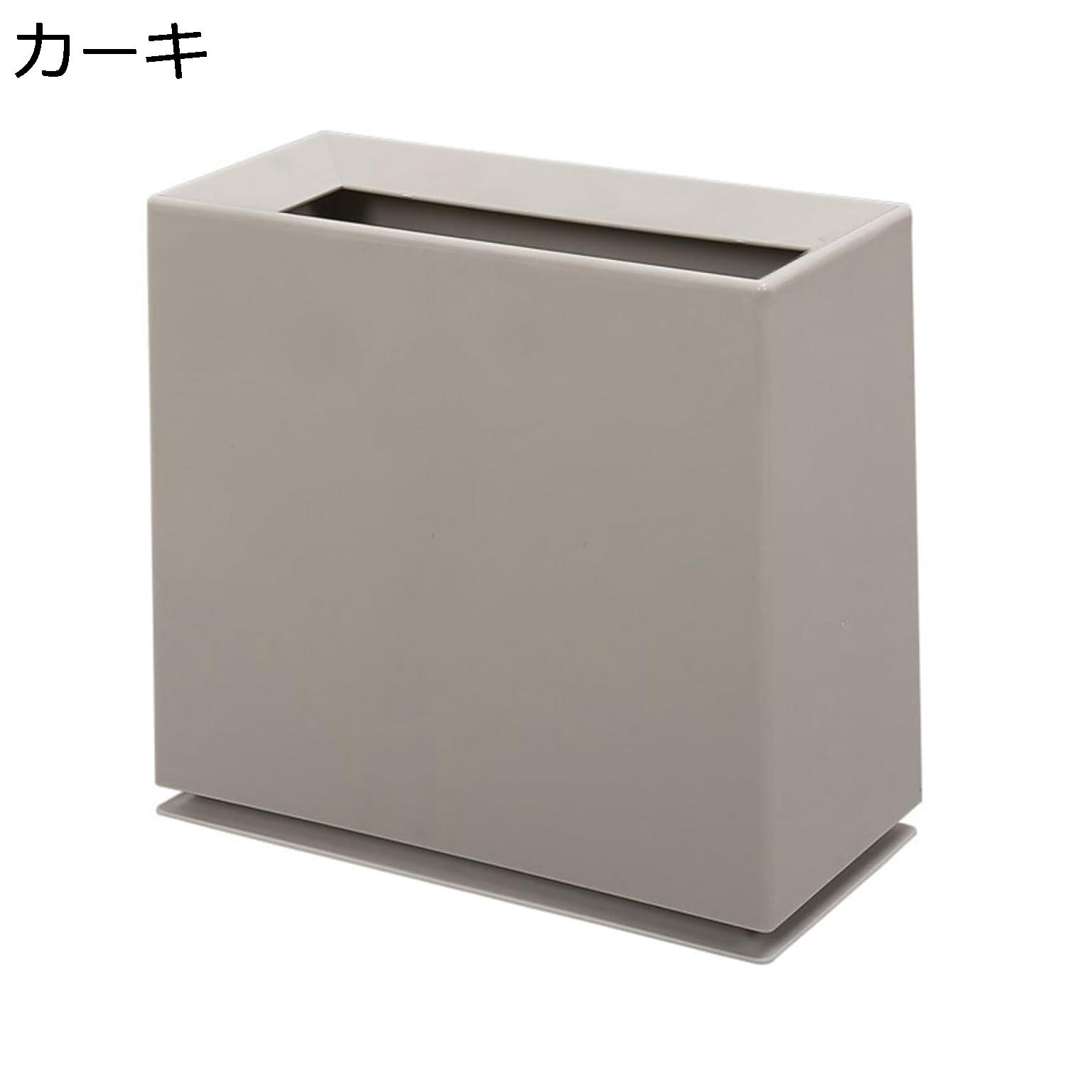 ゴミ箱 フタなし 8L ダストボックス 角型 ごみ箱 ゴミ袋が見えない スリム おしゃれ シンプル 抗菌 部屋 キッチン リビングルーム トイレ 浴室 オフィス用 プラスチック ブラック