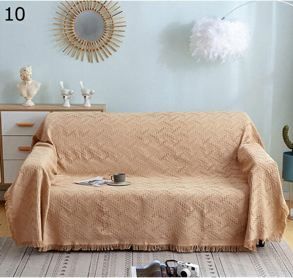 マルチ カバー 長方形 北欧風 かわいい 三角 お洒落 リビング ダイニング ソファーカバー ベッドカバー エスニック モロッコ風 ベットカバー 肩掛け ソファー シンプル コットン こたつ布団カバー ソファ 180*230cm 大判 [2]