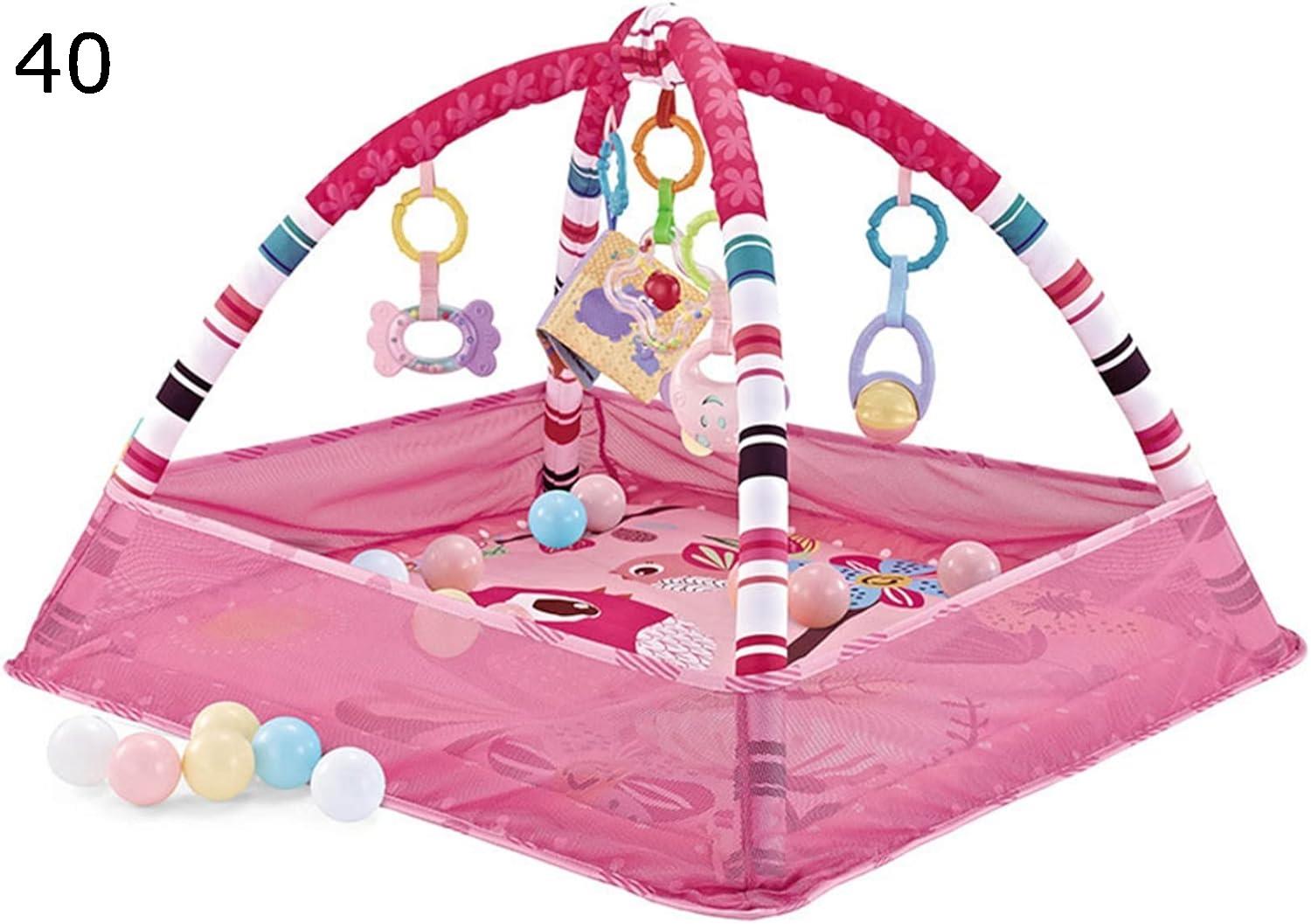 ベビージム 80*80*55cm 音が鳴るピアノ ベビージムマット プレイマット プレイジム 幼児 赤ちゃん おもちゃ付き ベビーおもちゃ 新生児 ライト知育おもちゃ 出産準備 室内遊具 知育玩具 洗濯可能 ピアノジム ベビープレイマット プレゼント 出産祝い