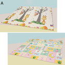 ベビープレイマット 200*180*2cm 折り畳み式 厚手 赤ちゃん 可愛い キッズ用プレイマット 字母 動物 遊び 学べる 楽しい おしゃれ 収納 両面パタ...