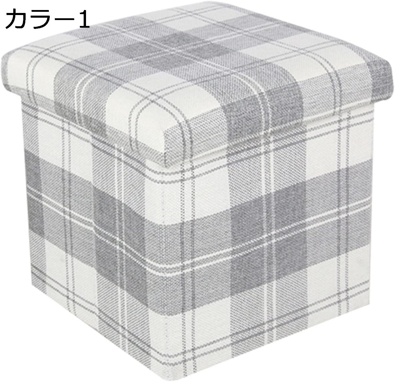 収納スツール 38*38*38cm 収納ボックス 折りたたみ式 座椅子 ストレージチェア 足置き 踏み台 隠す収納 綿麻生地 大容量収納 綿麻製 衣類収納 小物収納 カラー おもちゃ 座れる 子供部屋用・来客・玄関・廊下・リビングなどに