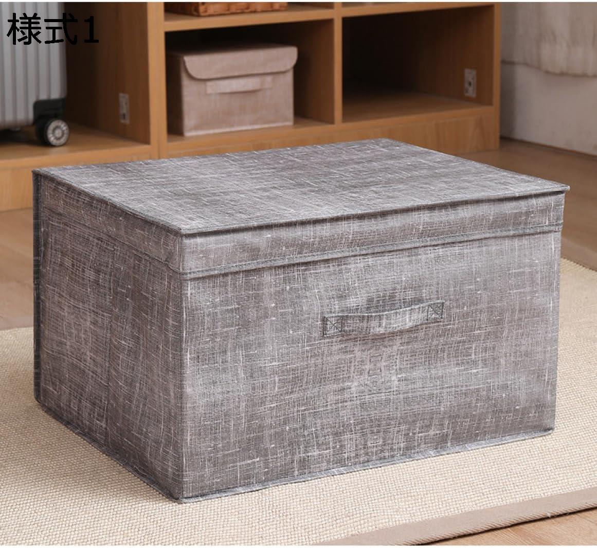折り畳み式 収納ボックス 収納ケース ふた付き 布製 大容量 様式2 取っ手付き 衣類収納 折りたたみ おしゃれ 衣装ケース おもちゃ箱 収納箱 50*40*30 衣類収納ケース 小物収納 下着収納 靴下パンツ収納 引き出し ふたつきボックス