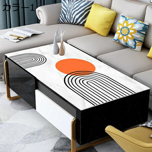 テーブルクロス 撥水 撥油 耐熱 おしゃれ PU生地 テーブルクロス ボヘミア風 テーブルマット 柔らかい 滑り止め 食卓デスクマット ダイニングテーブルマット 汚れ防止 傷防止 90*90 防水 食卓カバー 高級 カラー 家庭用 オフィス 部屋