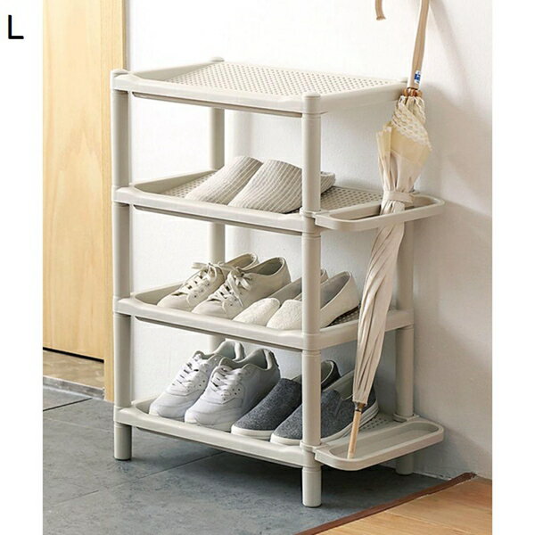 シューズラック　傘立て付き　下駄箱　スリム　省スペース　玄関収納　靴箱　傘ラック付き　水受けトレイ付き　多機能　おしゃれ　軽量　アパート用