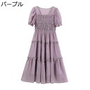 ワンピース レディース 夏 半袖 ドレス S~XL スクエアネック Aライン かわいい デート 着痩せ ファッション カジュアル ゆったり きれいめ サマードレス リゾートワンピース