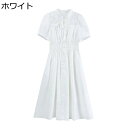 ワンピース レディース 夏 半袖 ドレス S~XL Aライン かわいい デート 着痩せ ファッション カジュアル ゆったり きれいめ サマードレス リゾートワンピース