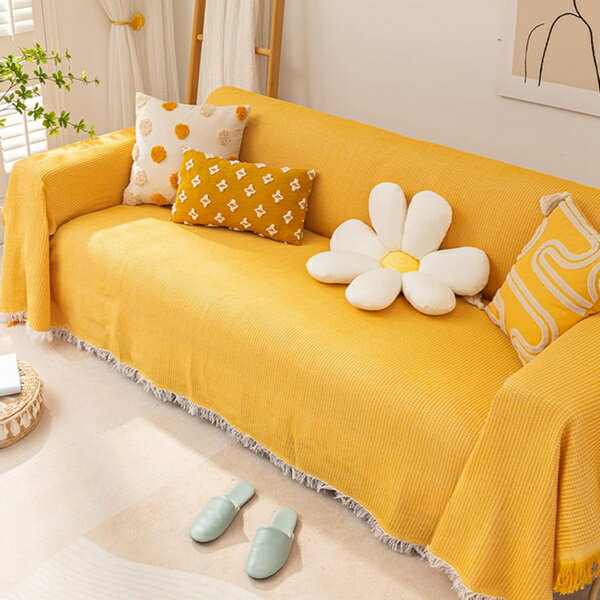 ソファーカバー 北欧風 90*210 マルチカバー 綿麻 無地 毛布 長方形 多機能 ブランケット ソファ ベッ..