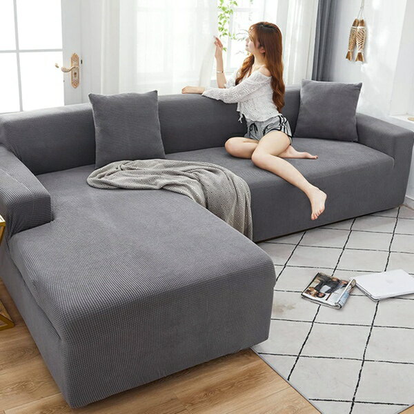 ソファーカバー ソファカバー ソファーベッドカバー グレー ストレッチ 汎用 伸縮素材 春・夏・秋・冬 四季用 ファッシ ョン 滑り止め お洒落 防静電 肘掛け...