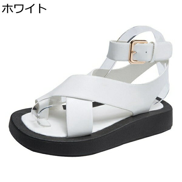サンダル レディース 厚底 ストラップサンダル 大きいサイズ プラットフォーム フラット 歩きやすい 韓国風 可愛い おしゃれ 美脚 カジュアル きれいめ 春 夏 厚底サンダル