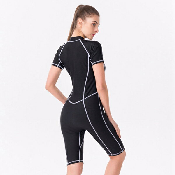 競泳水着 レディース ワンピース L～3XL フィットネス 半袖 前開き 体型カバー 水着 女性 フィットネス水着 スイムウェア 可愛い スクール水着 温泉 旅行 水陸両用 競泳 練習用 スイミング スポーツ アリーナ トレーニング用