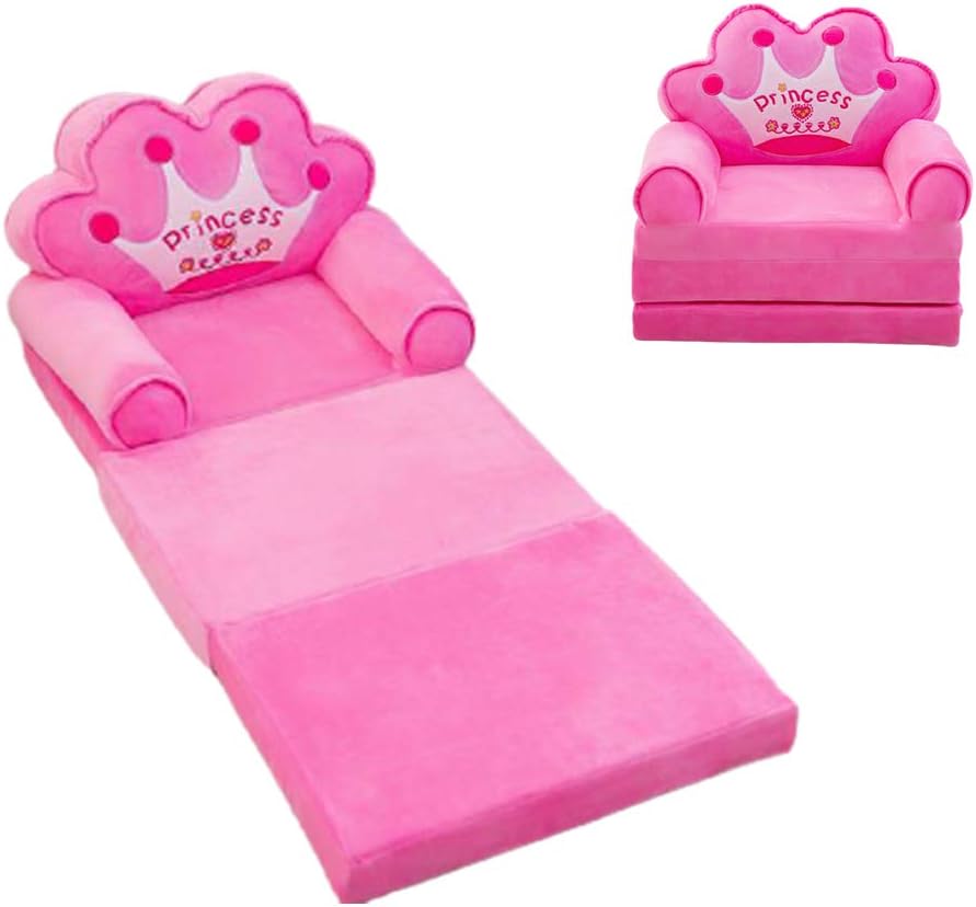 ベビーソファ 子供用ソファー 2way 折りたたみ ふわふわ 洗えるカバー 座椅子 出産祝い 高弾力 キッズソファーベッド プレゼント 三つ折り ピンク