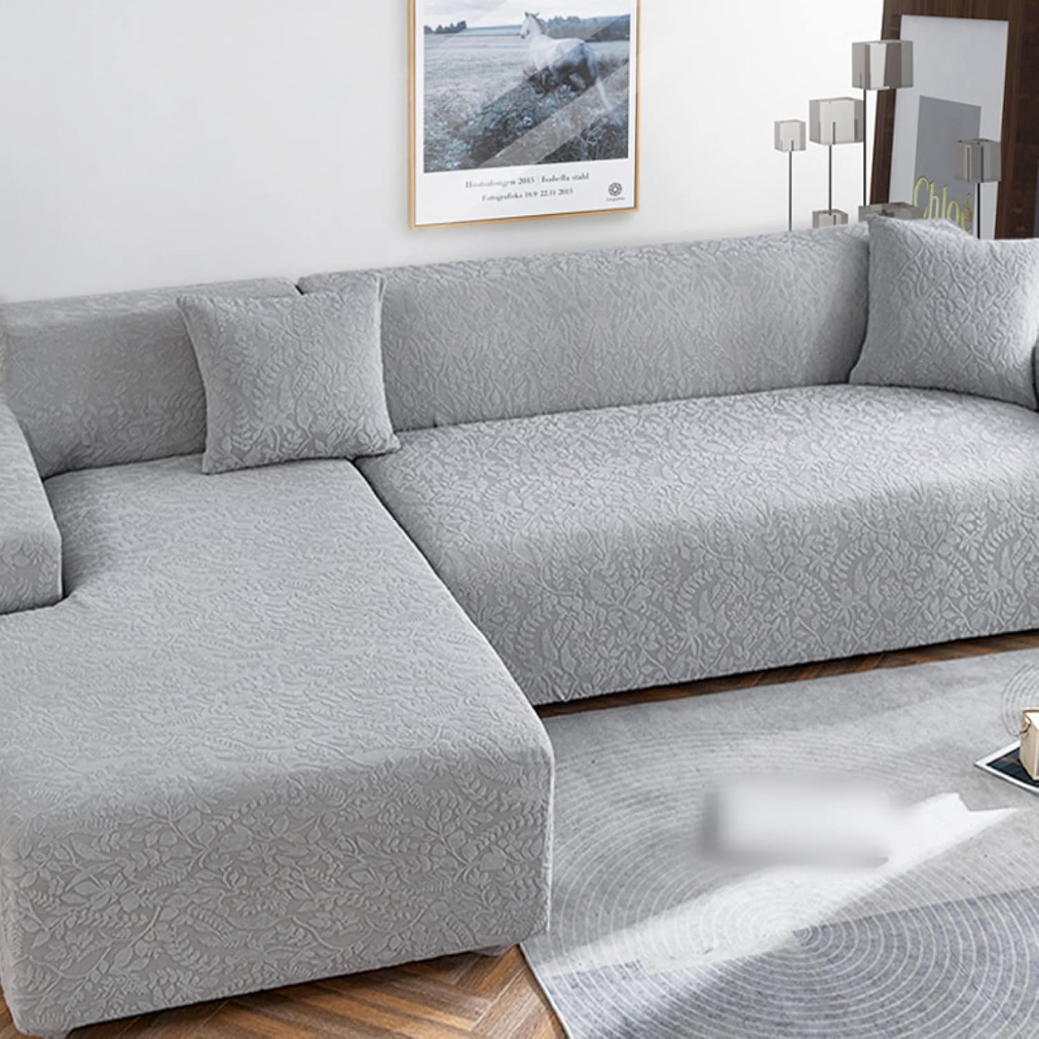 ソファカバー l字型コーナーソファ シンプル 伸縮素材 防?水 カラー ズレない 汚れ防止 145*180cm 欧米風 お洒落 汎用 3人掛け 肘掛け 肘あり 洗える 模様替え 一体型 ぴったり ソフ [2]