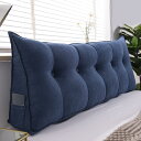ロング 背もたれクッション ヘッドボードクッション 150*50*20cm リラックス 背もたれ付きクッション 柔軟性 北欧 うつぶせ寝クッション 読書用 ゴロ寝 贈り物 三角形ウェッジ枕 腰部クッシ