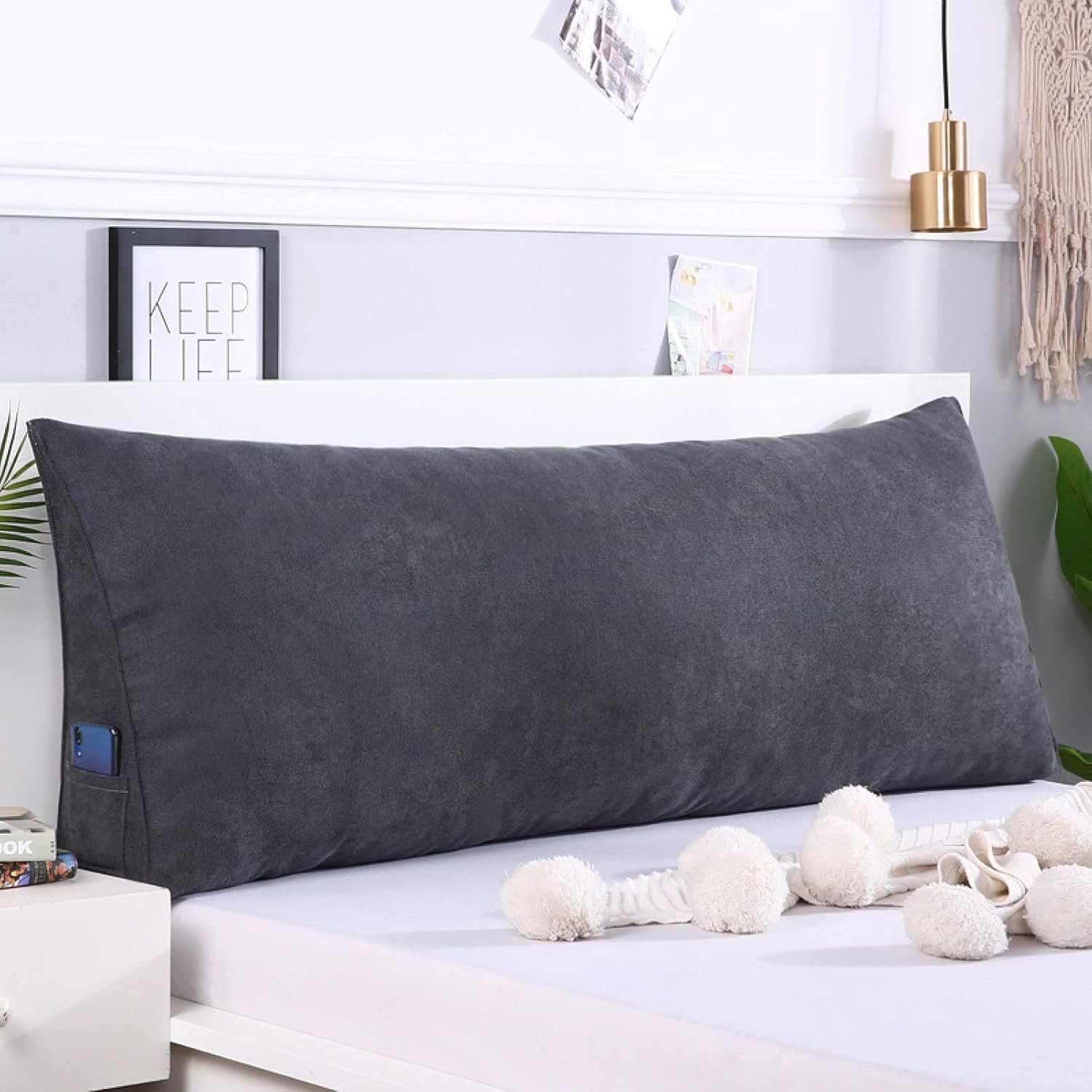 ウェッジ枕 クッション 120*50*20 背もたれ 三角 ベッド ヘッド ヘッドボードクッション ヘッドボード 腰枕 柔らかい 04カラー クッション バックレスト ベッドサイド ヘッドボード クッ