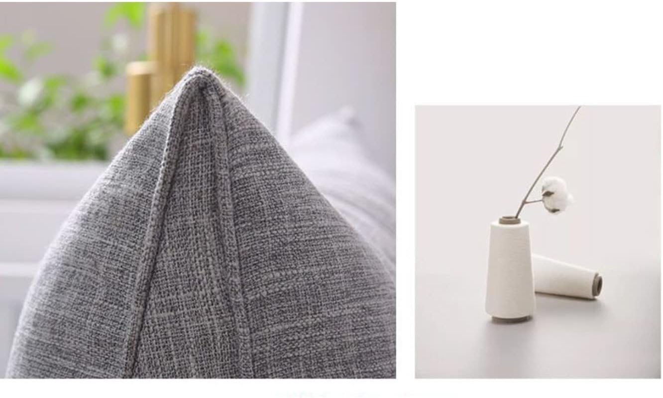 ヘッドボードクッション ウェッジ枕 三角クッション 弾力性 ふわふわ 腰枕 120*50*20cm 柔らかい 取り外し可能 ソファ ベッド ヘッド オシャレ 002 読書枕カバー 椅子 楽チン フロア [2]