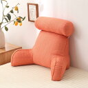 枕 まくら クッション 75*40*40 三角枕 背もたれクッション ヘッドボード ピロー オレンジ 腰枕 三角形まくら バックレスト ベッドクッション ソファ...