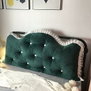 ラージ 三角枕 ヘッドウェッジ枕 ソフト くつろぎ グリーンA お姫様 クッション 90*70*20cm ベッド ダブルベッド 実用的 背もたれクッション レー...